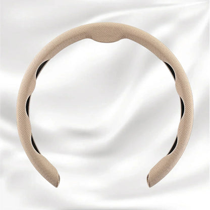 Nexi Customized Car Logo Breathable Ultra-thin 5D Leather & Carbon Car Steering Wheel Cover Universal Fit