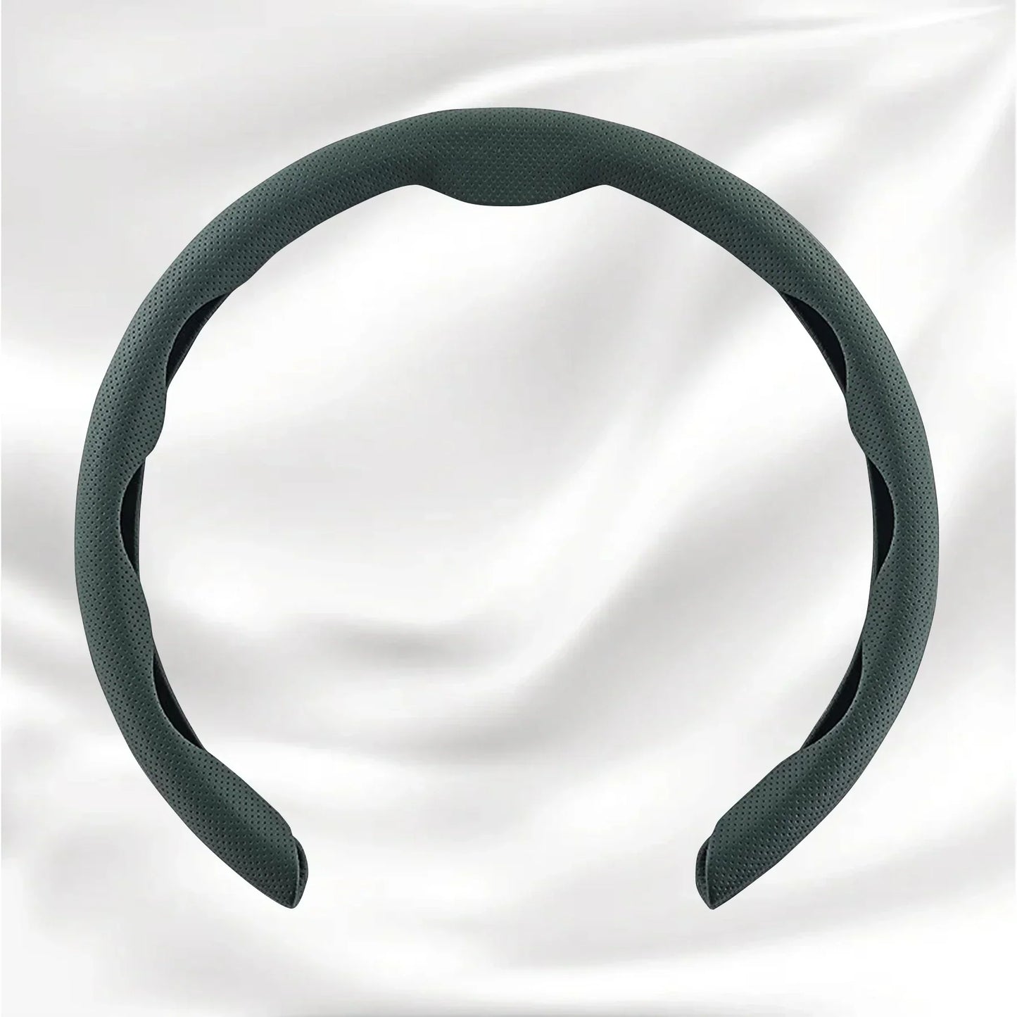 Nexi Customized Car Logo Breathable Ultra-thin 5D Leather & Carbon Car Steering Wheel Cover Universal Fit